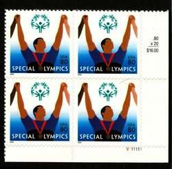 2003 SPECIAL OLYMPICS 80c Sc 3771 Mint plate block  