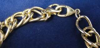 Vtg Liz Claiborne Gold Charm Bracelet Ring Hat Glasses Scottie Dog 
