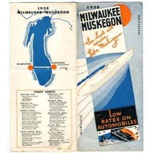  Milwaukee Muskegon Steamship Brochure 1938 Everything 