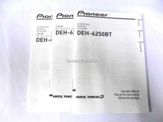 New Pioneer DEH 6250BT CD BLUETOOTH USB iPod Car Audio Player  