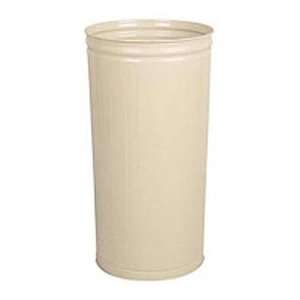 Tall Trash Container For Use W/Dome Tops, Almond, 80 Quart, 16Dia X 
