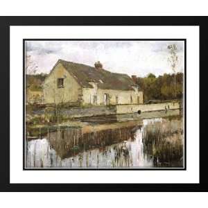   34x28 Framed and Double Matted On the Canal