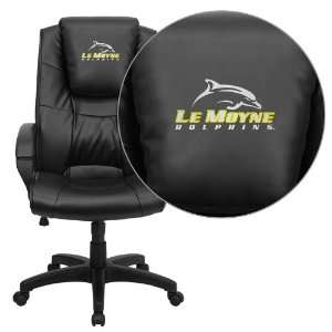  Le Moyne College Leather Executive Office Chair in Black 