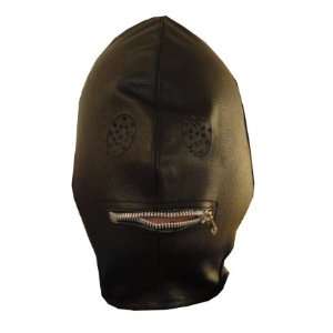  Leather Hood Mask Mouth Zipper Toys & Games
