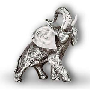  Silver Elephant Sculpture Head Up