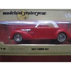 1937 Cord 812 (orange) Matchbox Model of Yesteryear Lesney Y 18 Issued 