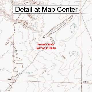   Topographic Quadrangle Map   Powder River, Wyoming (Folded/Waterproof