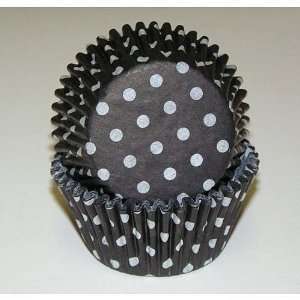  Cupcake Papers, POLKA DOTS BLACK/WHT 50 CT