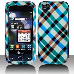 Premium   LG GS505/Sentio Blue Plaid Cover   Faceplate   Case   Snap 