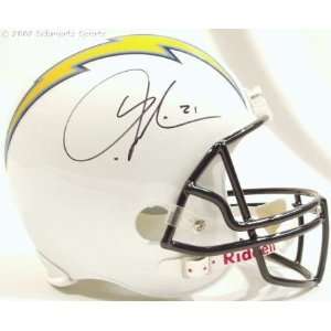  LaDainian Tomlinson Autographed Chargers White Riddell 
