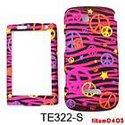 Phone Case Samsung Sidekick 4G Trans. Design. Colorful Peace Signs on 
