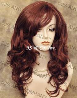Stunning New wavy Copper Red Curly Wavy WIG Wigs Hair  