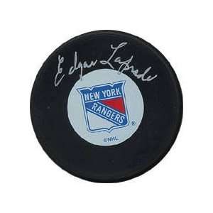  Edger Laprade Autographed Hockey Puck