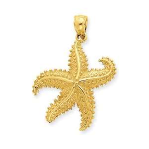  14k Gold 2 D Starfish Pendant 4.15 gr. Jewelry