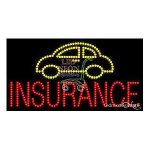 Car Insurance LED Sign 17 inch tall x 32 inch wide x 3.5 inch deep 