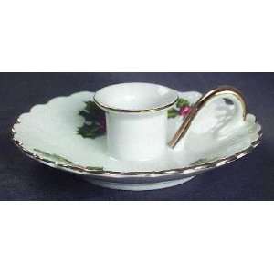  Lefton Holly Pattern # 7945 Handled Candleholder 