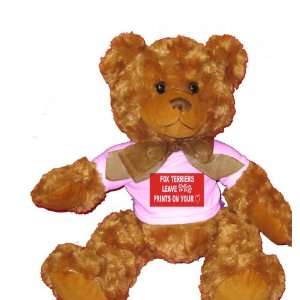  FOX TERRIERS LEAVE PAW PRINTS ON YOUR HEART Plush Teddy Bear 
