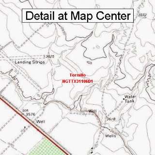  USGS Topographic Quadrangle Map   Tornillo, Texas (Folded 