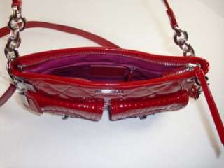   Red Poppy Liquid Gloss Hippie Cross Body Handbag Authentic  