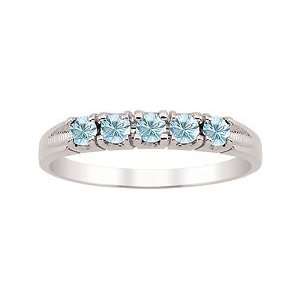  Classic Blue Topaz Birthstone Ring Jewelry