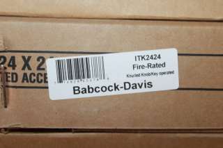 BABCOCK DAVIS ITK2424 FIRE RATED KNOB/KEY ACCESS DOOR  