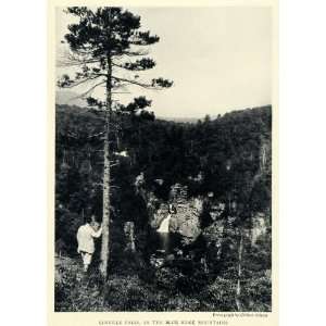 1926 Print Linville Falls North Carolina Waterfalls Blue Ridge 