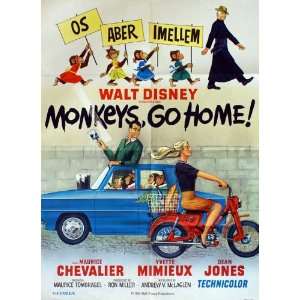  Monkeys Go Home Poster Movie Danish 11 x 17 Inches   28cm 