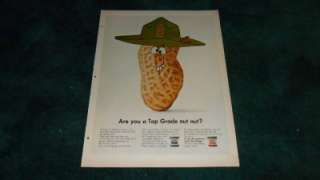   Butter Ad Military Stripes Top Ranked No 1 Nut in Hat Vtg Ads  