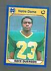 DAVE DUERSON #46 Safety 1990 Collegiate Collection Notr
