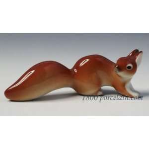  Lomonosov Porcelain Figurine Squirrel Looking Back 