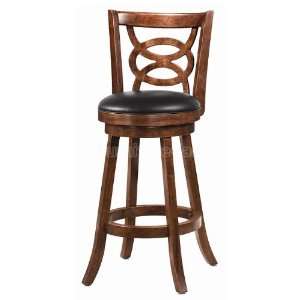  Belluno 29 Swivel Bar Stool with Upholstered Seat, Set of 