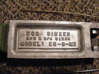 USED DO IT FISHING LEAD MOLD MOULD MODEL EG 9 M2 EGG SINKER 3/8 & 3/4 