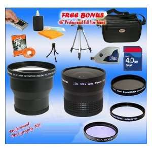 Professional Tokina 3x Telephoto & 0.22X Ultra Fisheye Wide Angle Lens 
