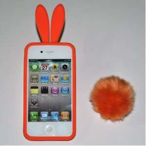 Rabbit Bunny TPU Case for Apple Iphone 4g (At&t Only) Jc156p + Free 