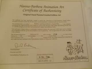  BARBERA FLINSTONES PEBBLES AND BAMM BAMM NUPTIAL BLISS  CELL SIGNED