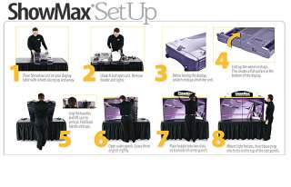 BLACK   Showmax Briefcase Table Top Trade Show Display  