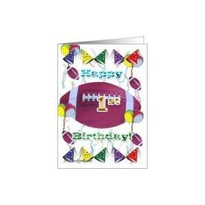    Happy First Birthday Future Football Player Card Toys & Games