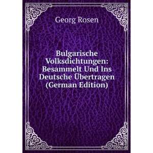   Ã?bertragen (German Edition) (9785877812253) Georg Rosen Books