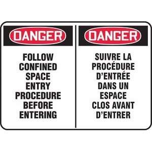  DANGER FOLLOW CONFINED SPACE ENTRY PROCEDURE BEFORE 