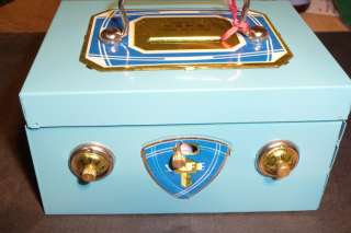 Vintage Boxed Tin Safe Money Box Bank with Combination  