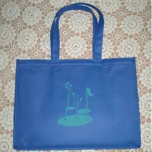  Golf Tote Bag, Blue, w/ Golf Lady Screen Print, Lead Free 