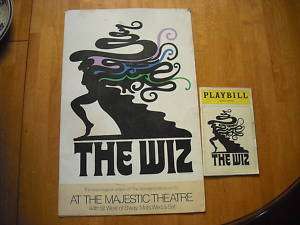 1974 The Wiz original Theater Card w/ Playbill Broadway  