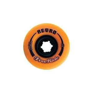  Retro Park Plus Freeride Orange Longboard Wheels   72mm 