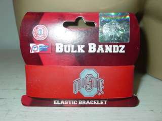   State OSU red elastic Bulk Bandz bracelet Collegiate Liscensed 1 wide