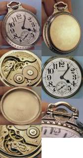   992 21J 16S Railroad Pocket Watch in a White Gold Filled Bar Over Case