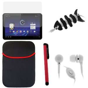   Microphone Headset+Black Fishbone Headset Wrap+Red Stylus Pen For