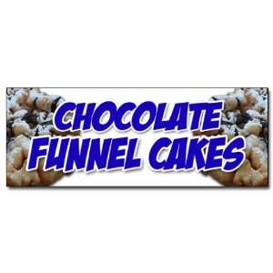 12 CHOCOLATE FUNNEL CAKES DECAL sticker bakery cake cookies pastry 