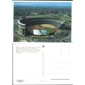  Myers New York Mets Autographed Shea Stadium Postcard Mets Vintage 