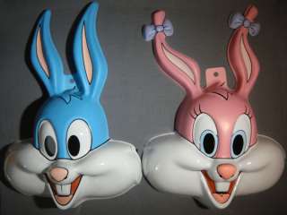 TINY TOONS ADVENTURES BUSTER BABS BUNNY PVC MASKS NEW  