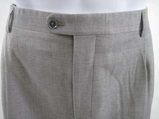 GB BARONI Mens Gray Wool Pleated Pants Slacks Size 42  
